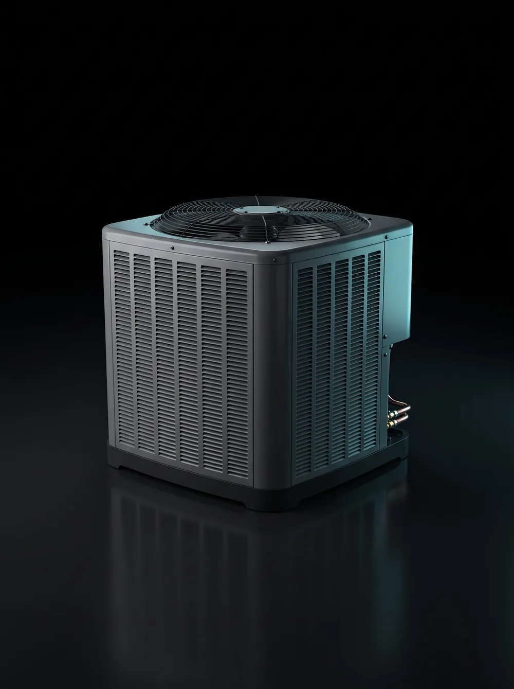 Central AC outdoor unit (illustrative, generated)